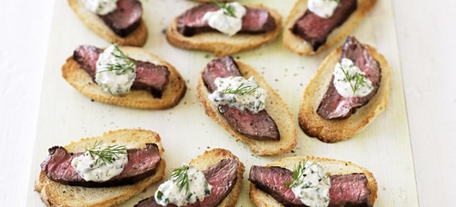 Sandwiches made with meat at the holiday table