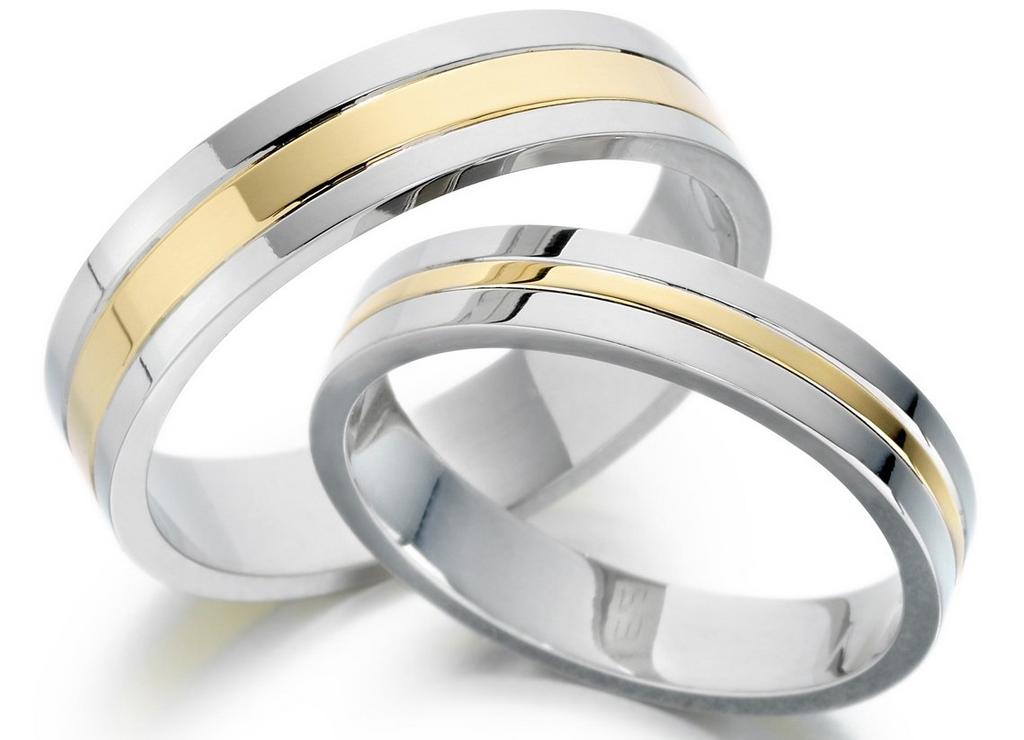 Silver paired wedding rings: types.
